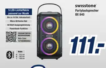 Expert Bening Swisstone Partylautsprecher BX 840 Angebot