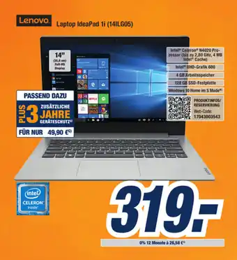 Expert Bening Lenovo Laptop IdeaPad 1i (14ILG05) Angebot