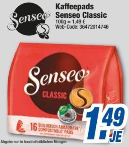 HEM Expert Kaffeepads Senseo Classic Angebot