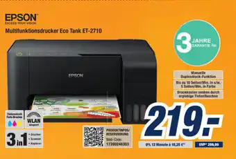 Expert Bening Epson Multifunktionsdrucker EcoTank ET-2710 Angebot