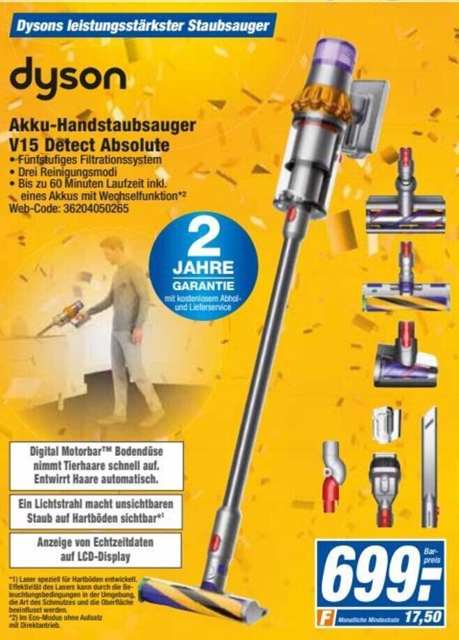 HEM Expert dyson Akku-Handstaubsauger V15 Detect Absolute Angebot