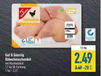 diska Gut & Günstig Hähnchenschenkel 1,1kg Angebot