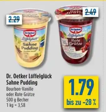 diska Dr. Oetker Löffelglück Sahne Pudding 500g Becher Angebot