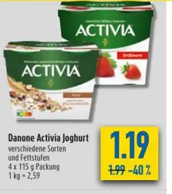 diska Danone Activia Joghurt 4x115g Angebot