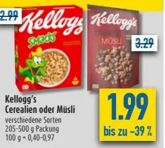 diska Kellogg's Cerealien oder Müsli 205-500g Angebot