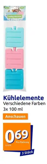 Action Kühlelemente Verschiedene Farben 3x 100 ml Angebot