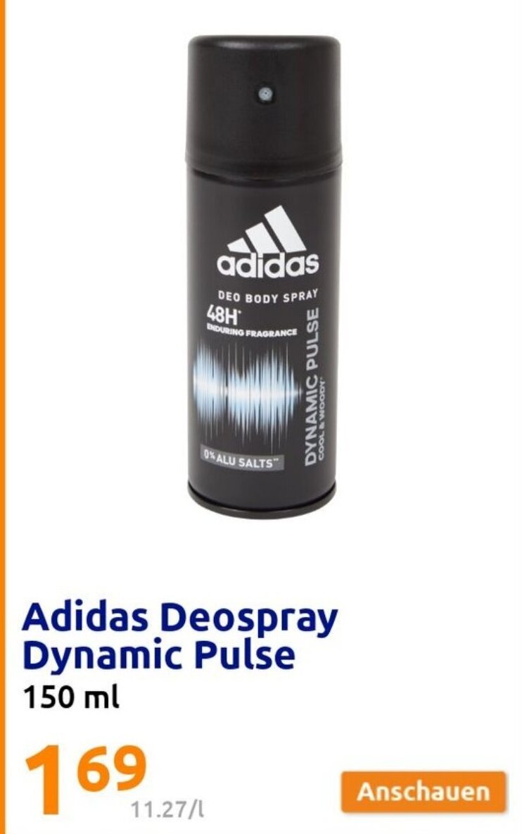 Action Adidas Deospray Dynamic Pulse 150 ml Angebot