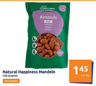 Action Natural Happiness Mandeln 150 Gramm Angebot