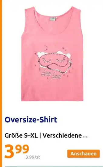 Action Oversize-Shirt Größe S-XL Angebot