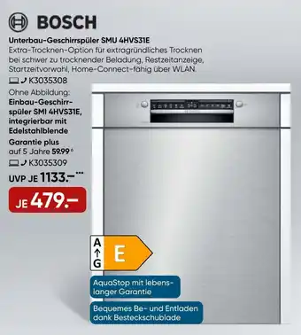 Galeria BOSCH Unterbau-Geschirrspüler SMU 4HVS31E Angebot