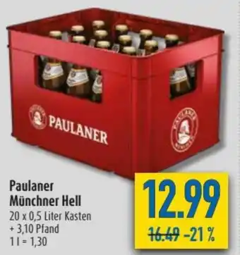 diska Paulaner Münchner Hell 20x0,5L Angebot