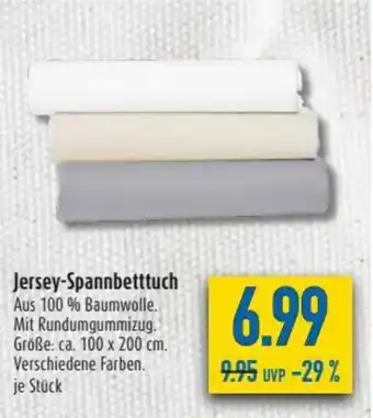 diska Jersey Spannbetttuch Angebot