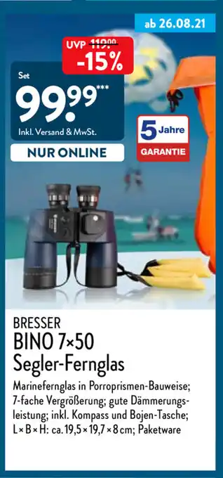 Aldi Nord Bresser Bino 7x50 Segler Fernglas Angebot