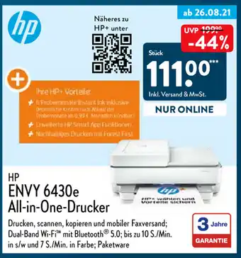 Aldi Nord Hp Envy 6430e All in One Drucker Angebot