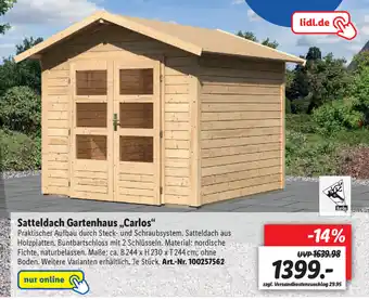 Lidl Satteldach Gartenhaus Carlos Angebot