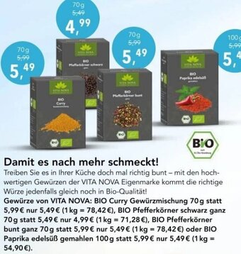 Vita Nova Gewürze von VITA NOVA: BIO Curry Gewürzmischung 70 g Angebot