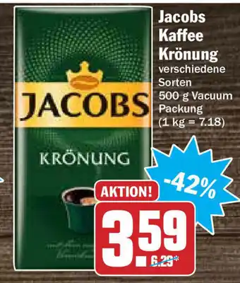 Hit Jacobs Kaffee Krönung 500 g Angebot