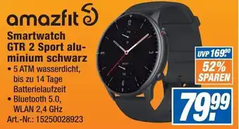 Expert Technomarkt amazfit Smartwatch GTR 2 Sport alu-minium schwarz Angebot