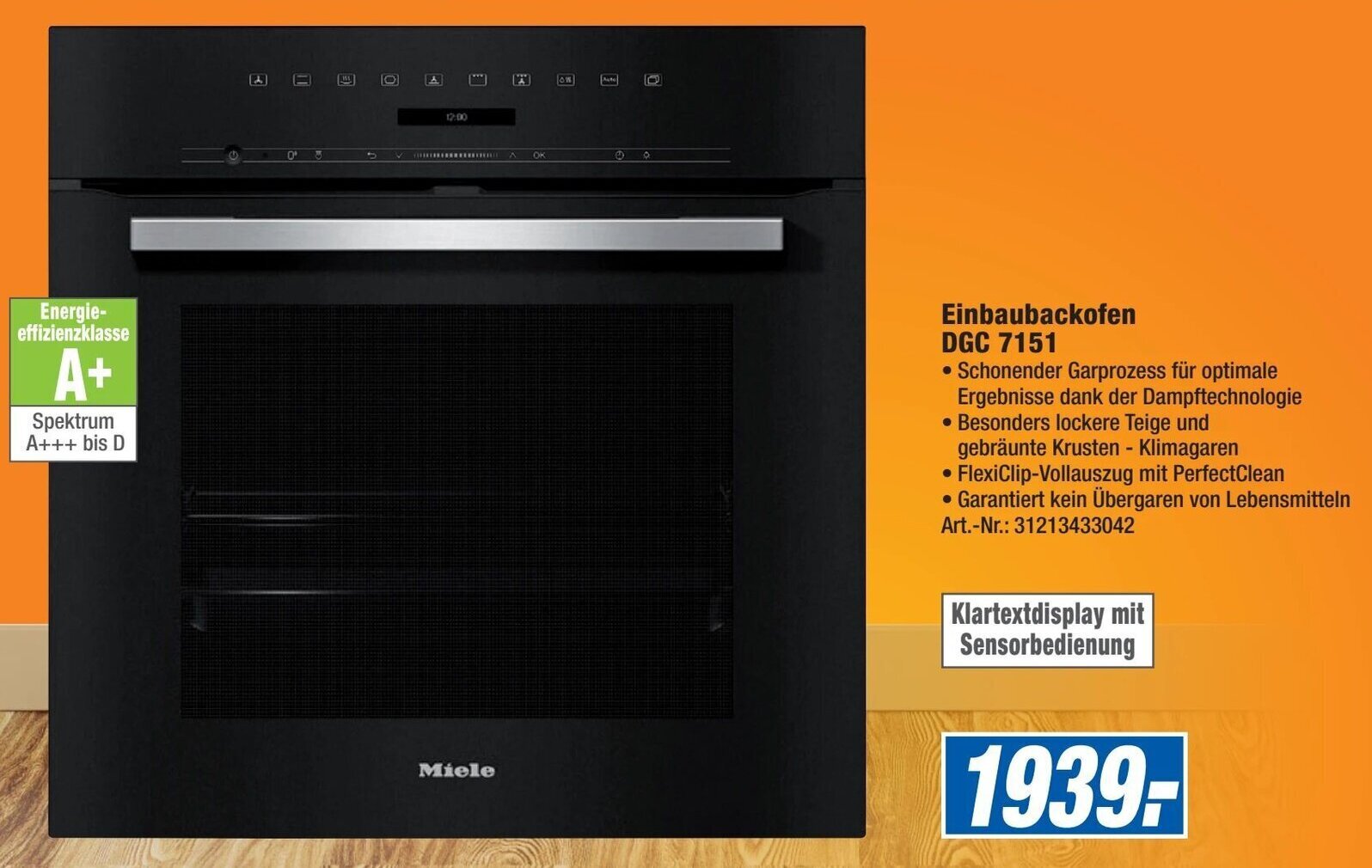Expert Technomarkt Miele Einbaubackofen DGC 7151 Angebot