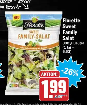 Hit Florette Sweet Family Salat 300g Beutel Angebot