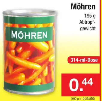 Zimmermann Möhren 314ml Angebot