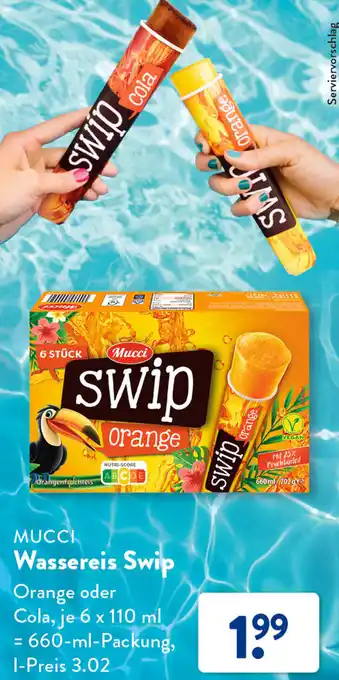 Aldi Süd MUCCI Wassereis Swip 660-ml-Packung Angebot