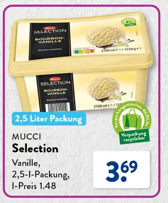 Aldi Süd MUCCI Selection Vanille 2,5 L Packung Angebot