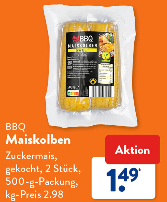 Aldi Süd BBQ Maiskolben 500-g-Packung Angebot