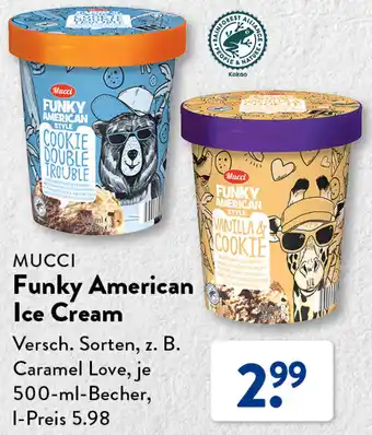 Aldi Süd MUCCI Funky American Ice Cream 500 ml Becher Angebot