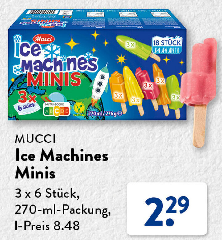MUCCI Ice Machines Minis 270 ml Packung Angebot bei Aldi Süd