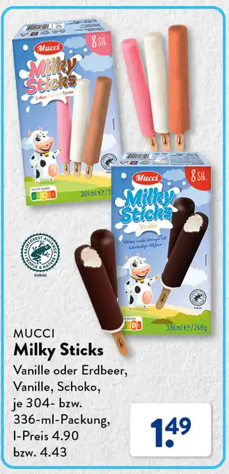 Aldi Süd MUCCI Milky Sticks 304-336 ml Packung Angebot