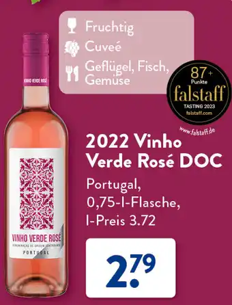 Aldi Süd 2022 Vinho Verde Rosé DOC 0,75 L Flasche Angebot