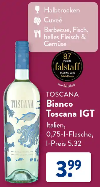 Aldi Süd TOSCANA Bianco Toscana IGT 0,75 L Flasche Angebot