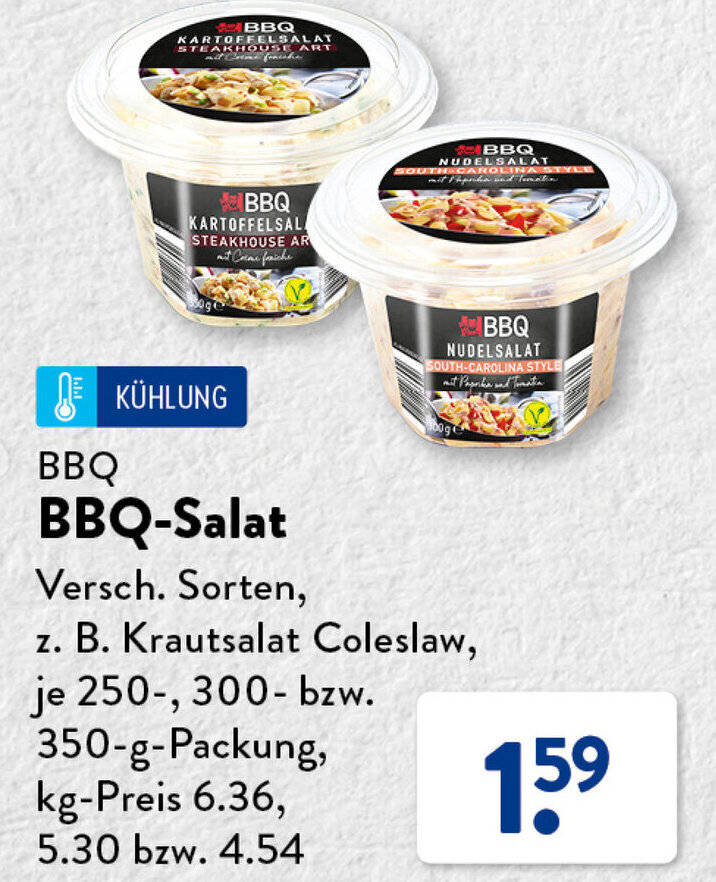 Aldi Süd BBQ-Salat 250, 300, 350 g Packung Angebot