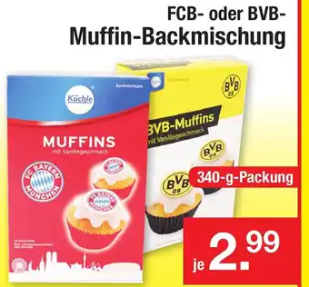 Zimmermann FCB oder BVB Muffin Backmischung 340g Angebot