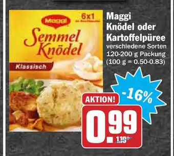 Hit Maggi Knödel oder Kartoffelpüree 120-200g Angebot