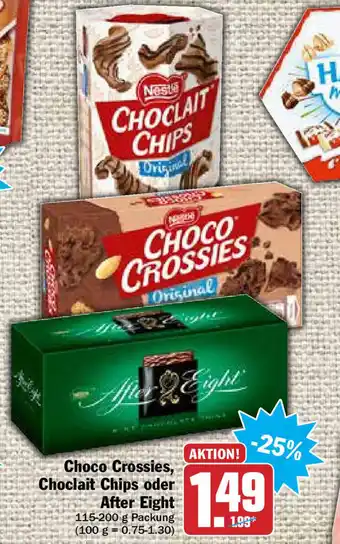 Hit Choco Crossies, Choclait Chips oder After Eight 115-200g Angebot