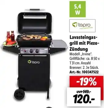 Lidl tepro Lavasteingas-grill mit Piezo-Zündung Angebot