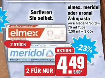 Hit Elmex, Meridol oder aronal Zahnpasta 75 ml Angebot