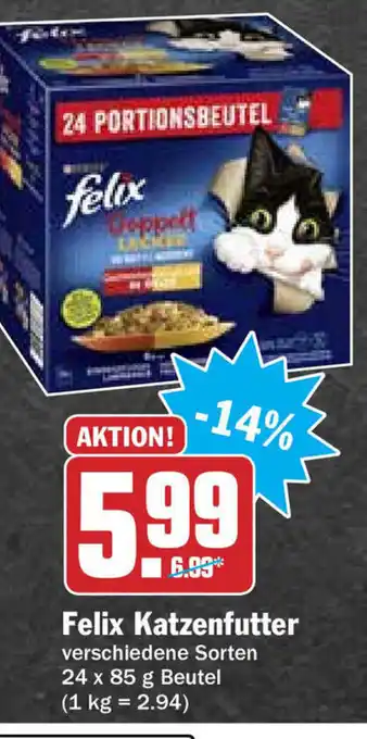 Hit Felix Katzenfutter 24x85g Beutel Angebot