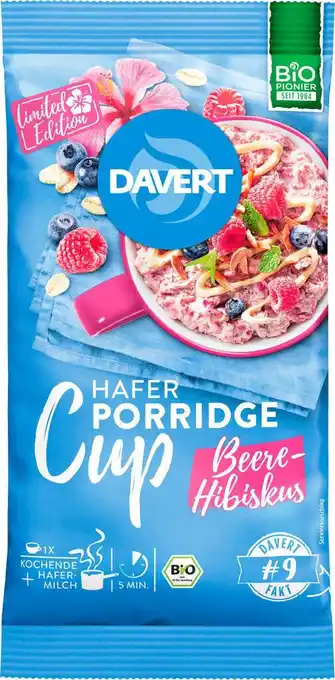 dm drogerie Davert porridge cup beere-hibiskus Angebot