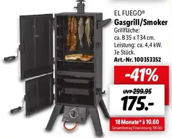 Lidl EL FUEGO® Gasgrill/Smoker Angebot