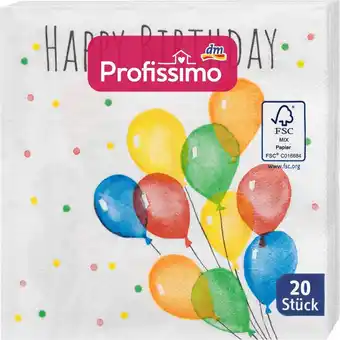 dm drogerie Profissimo servietten happy birthday (33x33 cm) Angebot