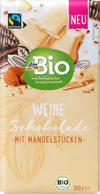 dm drogerie Dmbio weiße schokolade mit mandelstücken Angebot