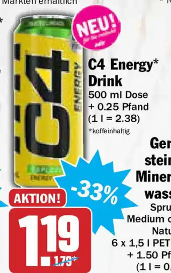 Hit C4 Energy Drink 500ml Angebot