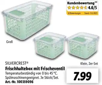 Lidl SILVERCRESTⓇ Frischhaltebox mit Frischeventil Angebot