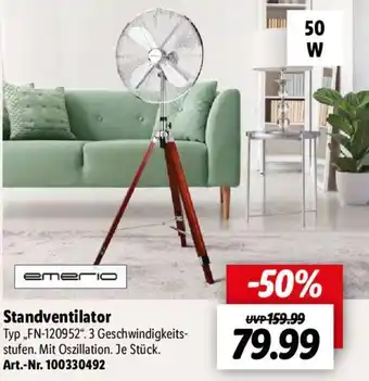 Lidl emenio Standventilator FN-120952 Angebot