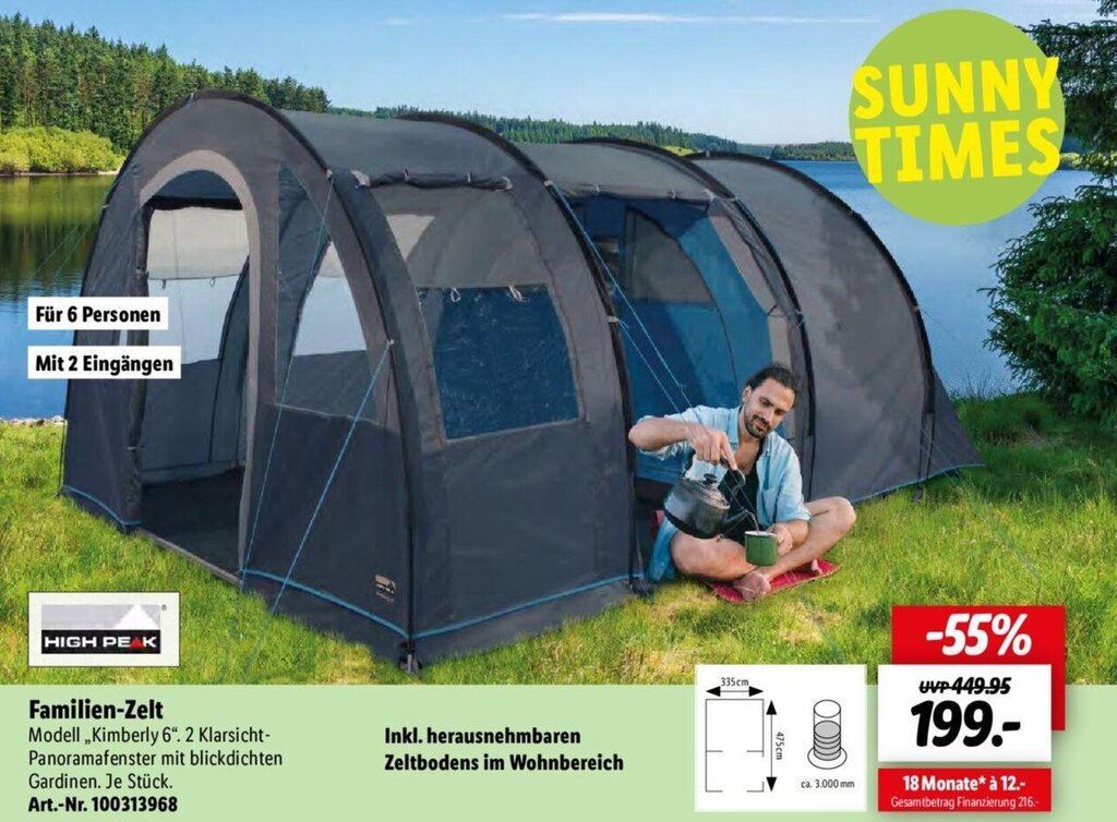 HIGH PEAK FamilienZelt Angebot bei Lidl
