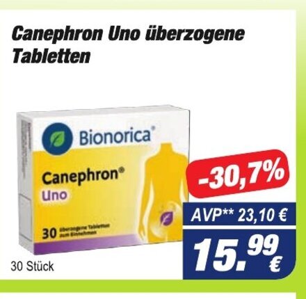 Easy Apotheke Canephron Uno überzogene Tabletten 30 Stück Angebot