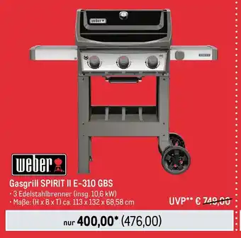 METRO weber Gasgrill SPIRIT II E-310 GBS Angebot